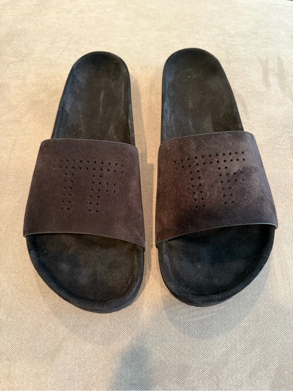 Tom Ford Black Suede Slide Sandals